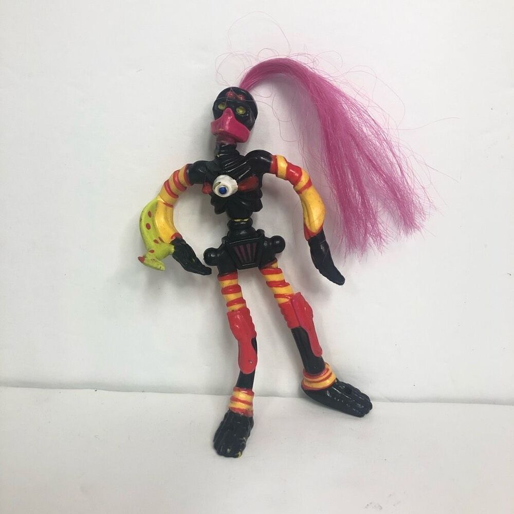 slammers zombie skateboarder skater 1990s mattel pink hair 5 inche action figure
